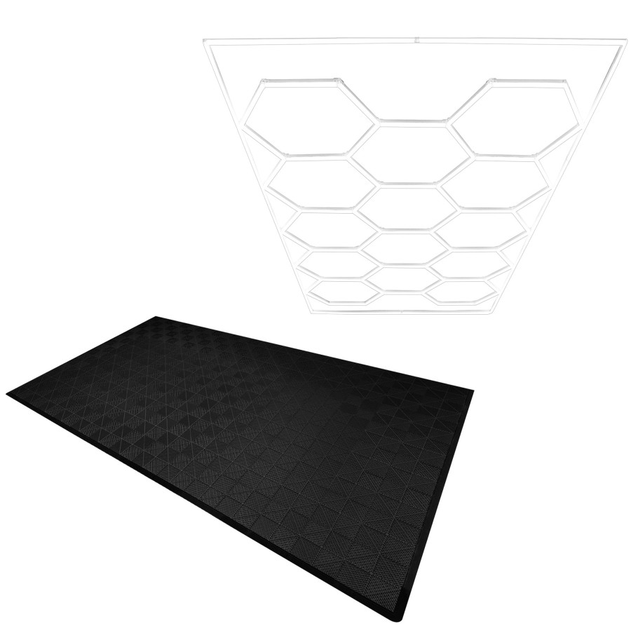 Click to view product details and reviews for Hexagon Led Light Vented Garage Floor Tiles X 120 With Edges Black. Click to view product details and reviews for Hexagon Led Light Vented Garage Floor Tiles X 120 With Edges Black.