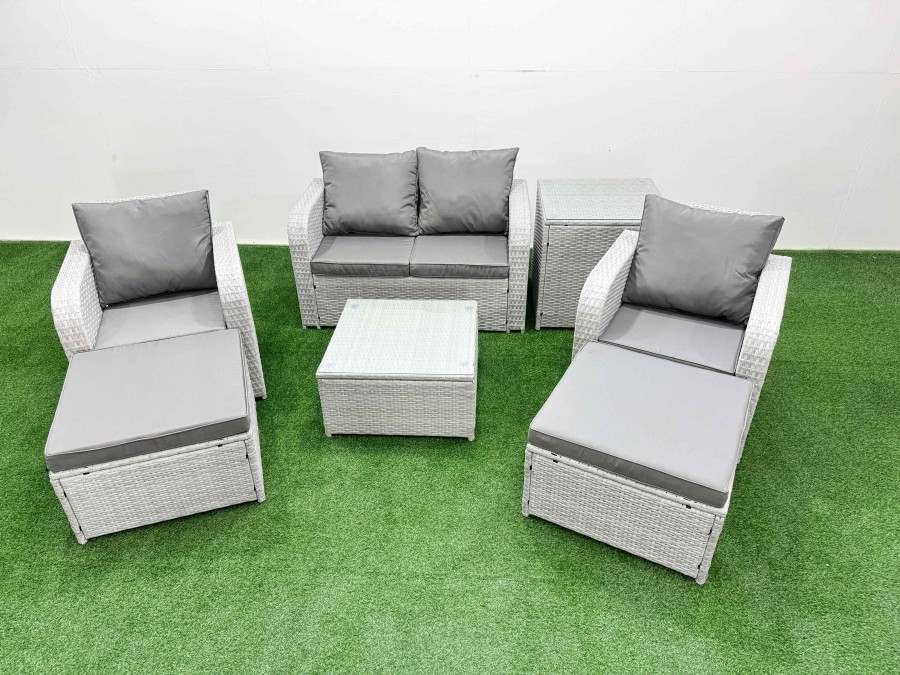 Click to view product details and reviews for Fimous Light Grey Pe Wicker Rattan Garden Furniture Set Sofa Set Reclining Adjustable Chair Square Coffee Table 6 Seater 2 Big Stools Side Table. Click to view product details and reviews for Fimous Light Grey Pe Wicker Rattan Garden Furniture Set Sofa Set Reclining Adjustable Chair Square Coffee Table 6 Seater 2 Big Stools Side Table.