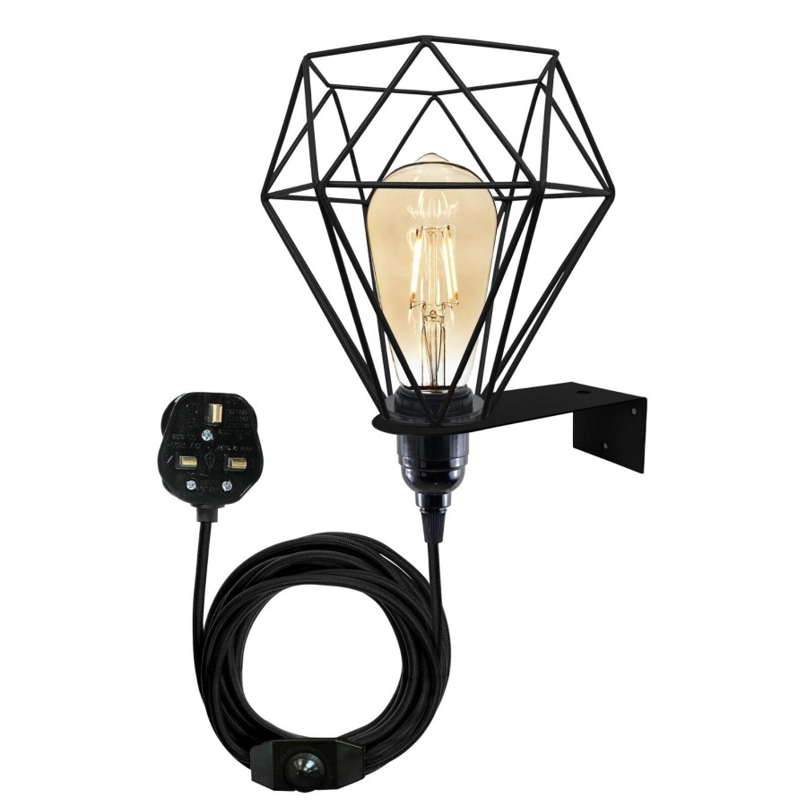 Click to view product details and reviews for Vintage Industrial Retro Wall Lights Style Plug In Sconce Metal Fixture Lamp4491 Yes Black.