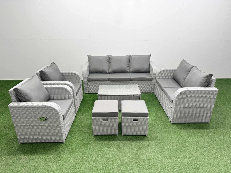 Click to view product details and reviews for Fimous Pe Rattan Garden Furniture Set Adjustable Chair Sofa Double Love Seat 2 Seater Sofa Lounge Set Oblong Coffee Table 2 Stools Light Grey. Click to view product details and reviews for Fimous Pe Rattan Garden Furniture Set Adjustable Chair Sofa Double Love Seat 2 Seater Sofa Lounge Set Oblong Coffee Table 2 Stools Light Grey.