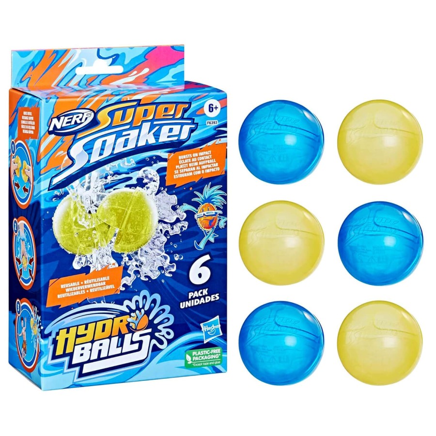 Nerf Super Soaker 6 Pack Hydro Balls Reusable Quick Refill