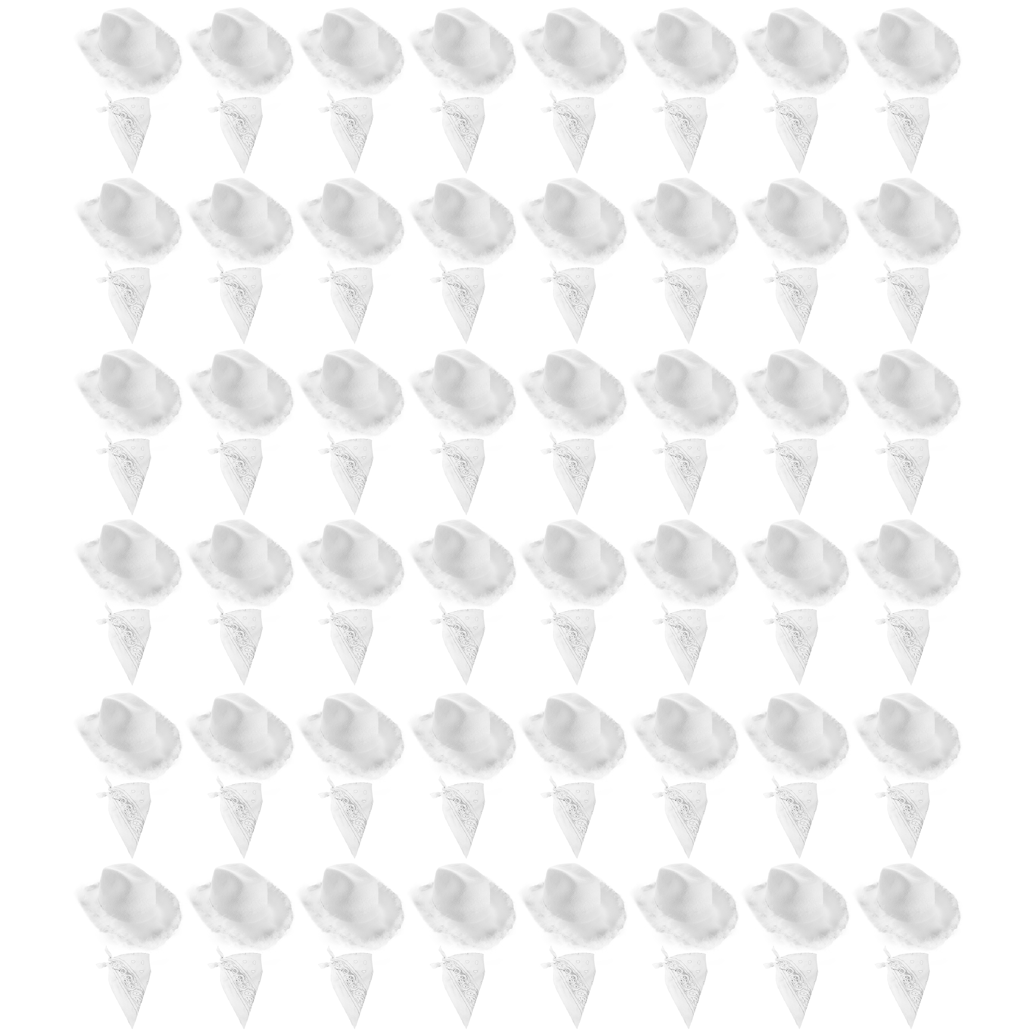 Click to view product details and reviews for White Cowboy Hat White Bandana Pack Of 48.