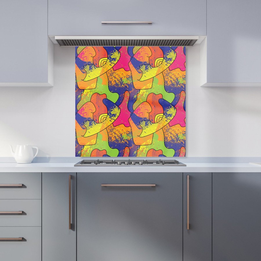 Click to view product details and reviews for Bright Abstract Pattern Kitchen Splashback W600mm X H600mm.