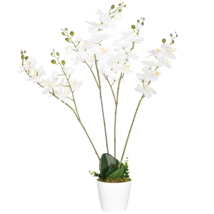 Click to view product details and reviews for Homcom Artificial Flowers Potted White Orchid Plant For Table Home Decor. Click to view product details and reviews for Homcom Artificial Flowers Potted White Orchid Plant For Table Home Decor.