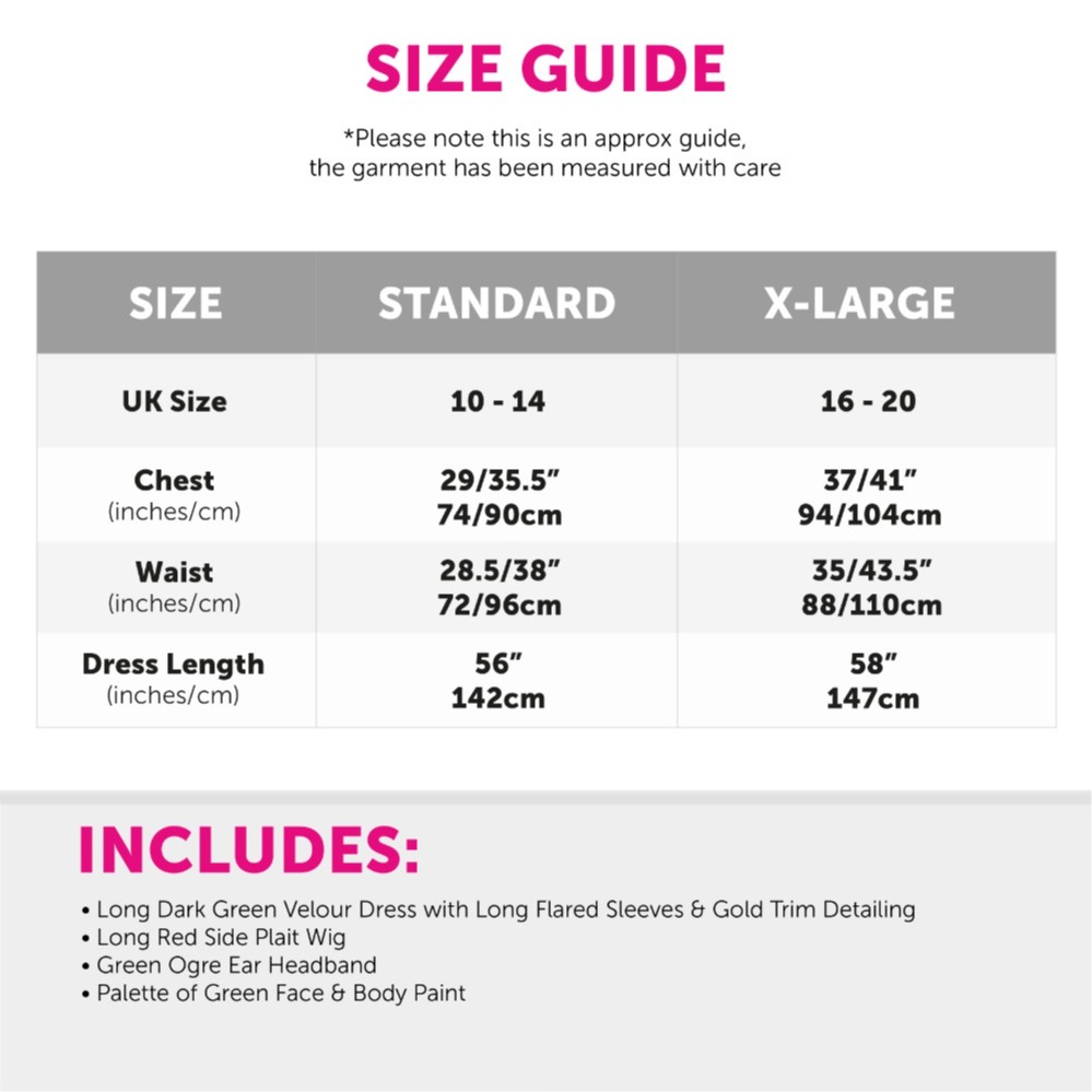 Ladies Green Princess Ogre Costume