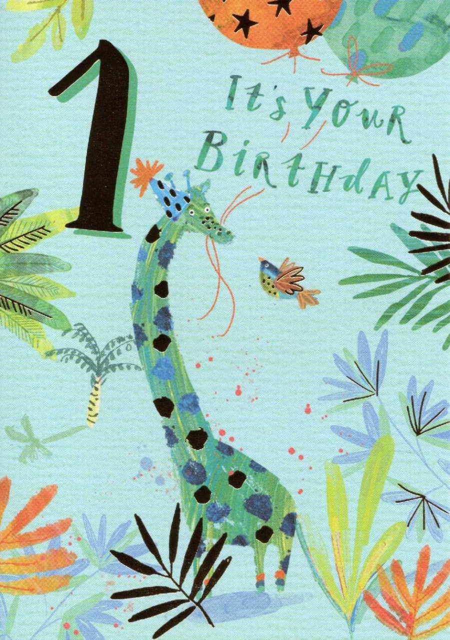 Click to view product details and reviews for Birthday Card Age 1 Blue Giraffe With Hat. Click to view product details and reviews for Birthday Card Age 1 Blue Giraffe With Hat.