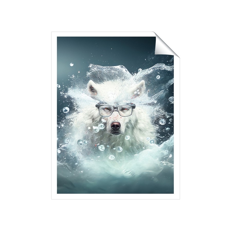 Click to view product details and reviews for White Wolf Splashart Art Prints 8 X 10 No Frame.