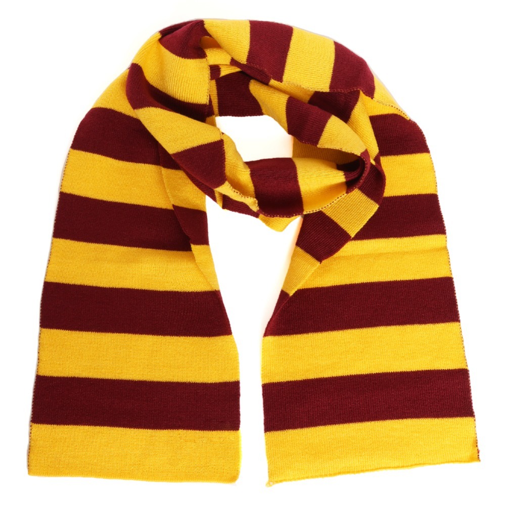 Maroon & Gold Striped Wizard Scarf