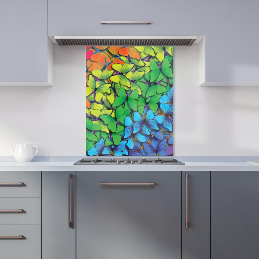 Click to view product details and reviews for Multicoloured Butterflies Kitchen Splashback W600mm X H750mm.