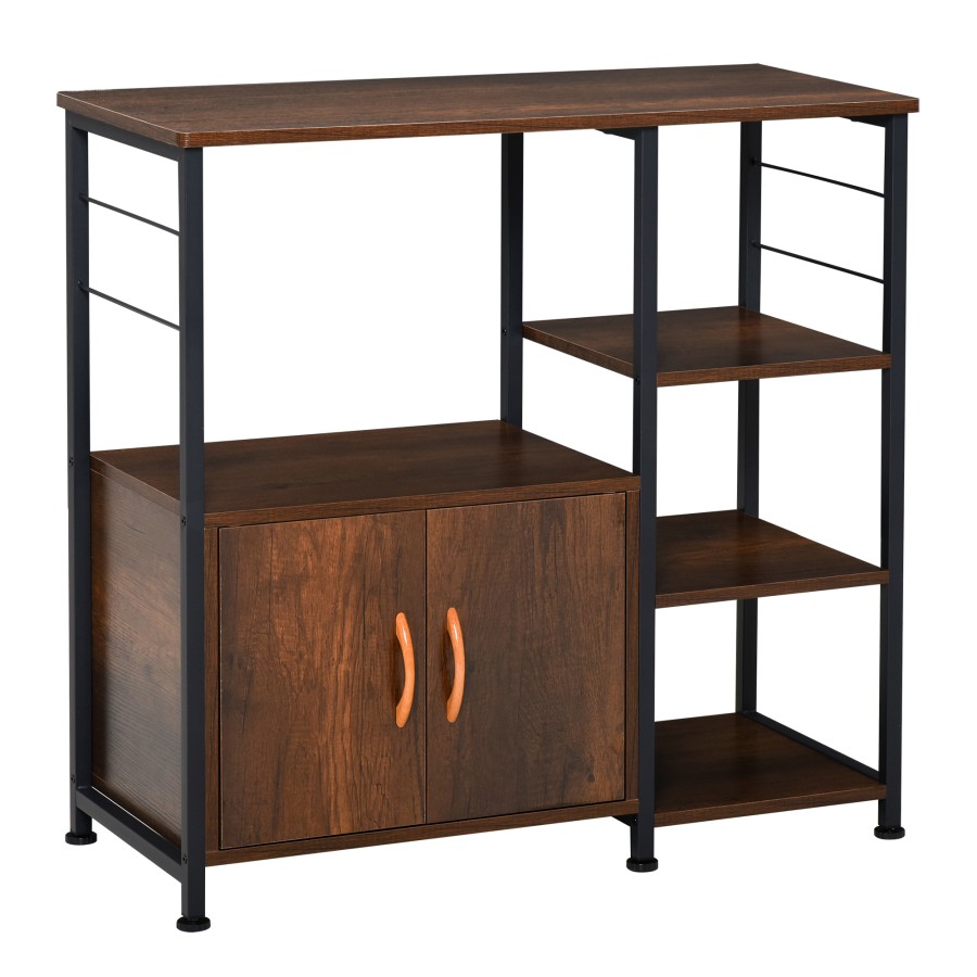 Click to view product details and reviews for Homcom Storage Shelf Side Table Metal Frame End Desk For Living Room Kitchen.