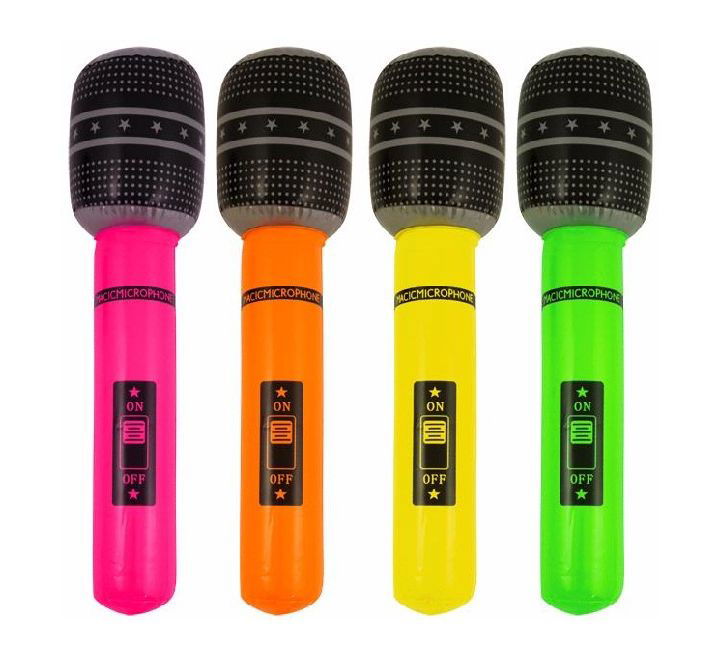 Click to view product details and reviews for Inflatable Microphones Assorted Colours 40 Cm.
