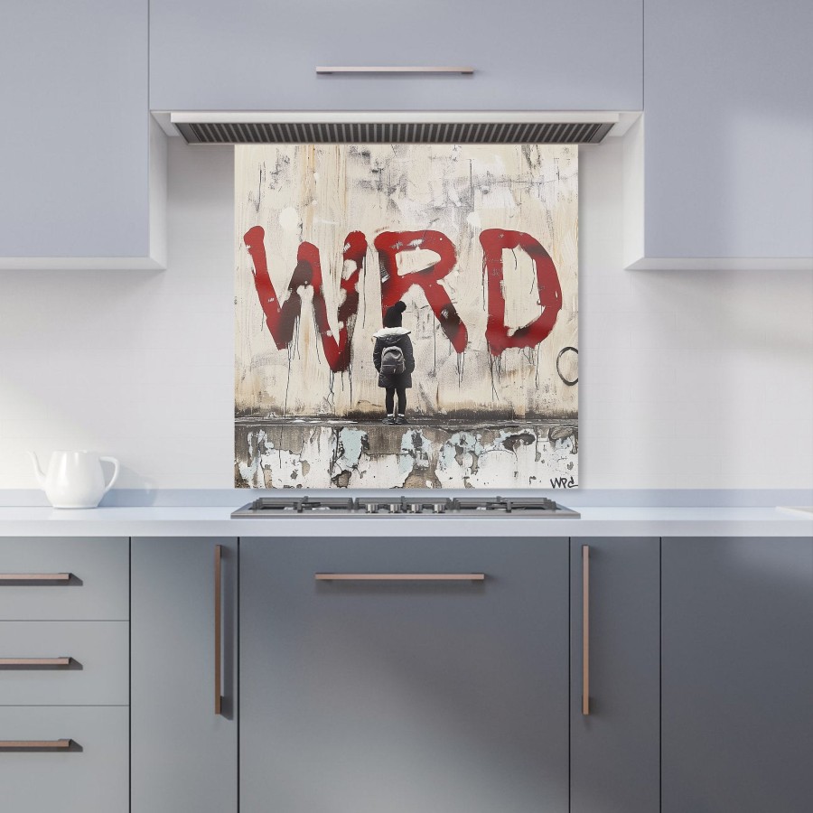 Click to view product details and reviews for Banksy Inspired Warren Reed Designer Kitchen Splashback W600mm X H600mm.