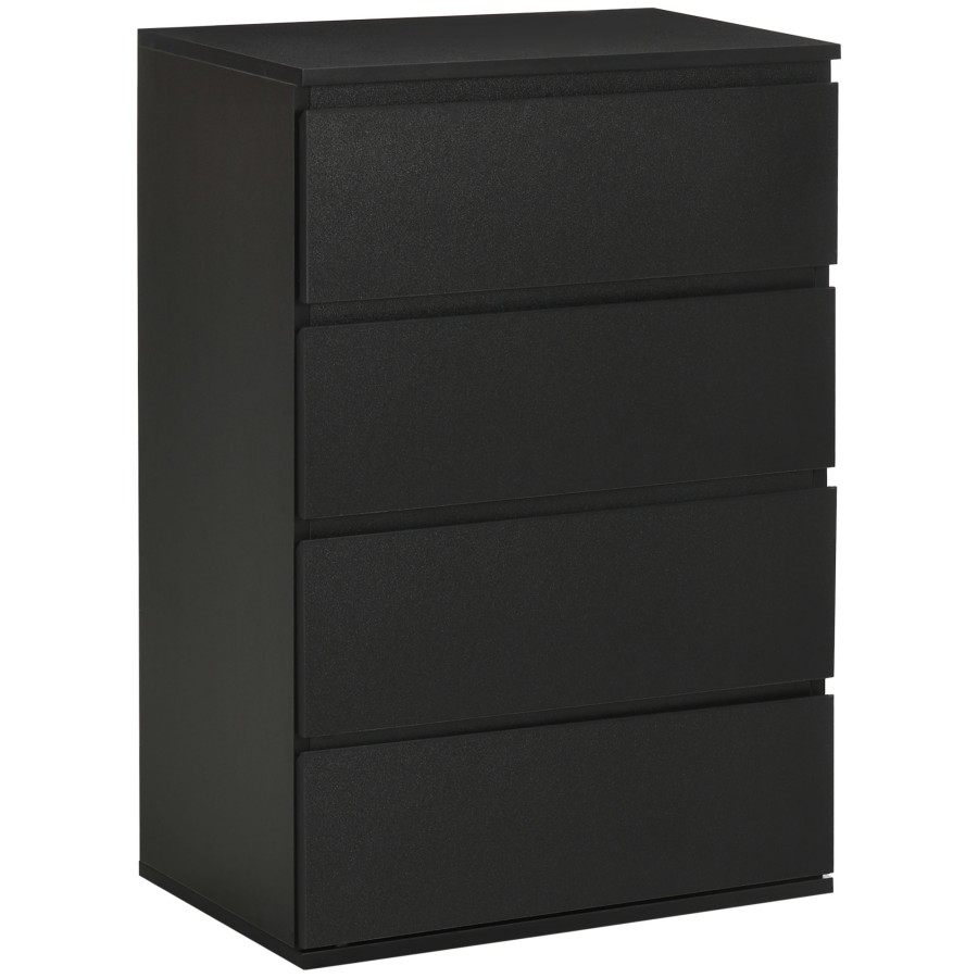 Click to view product details and reviews for Homcom Chest Of Drawers 4 Drawers Dresser Modern Storage Drawer Unit With Soft Closing Mechanism For Bedroom Black.