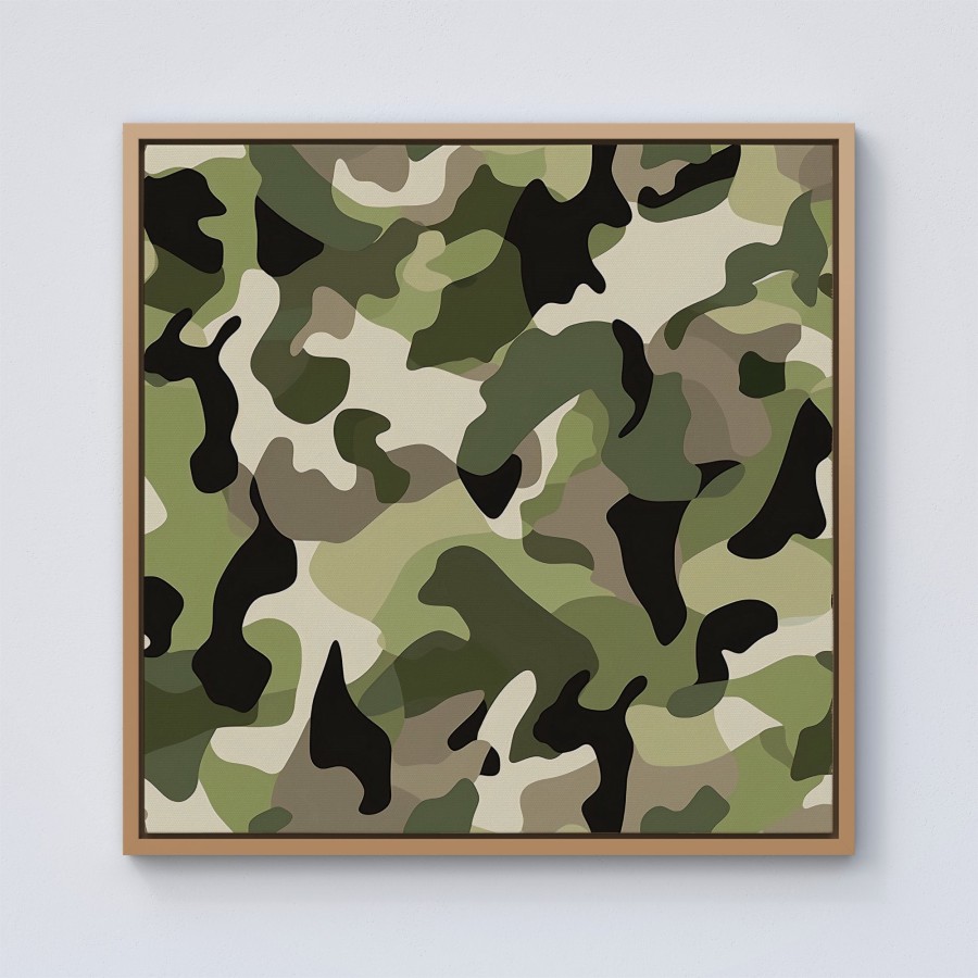 Click to view product details and reviews for Camouflage Design Framed Canvas 10 X 10 Pine.