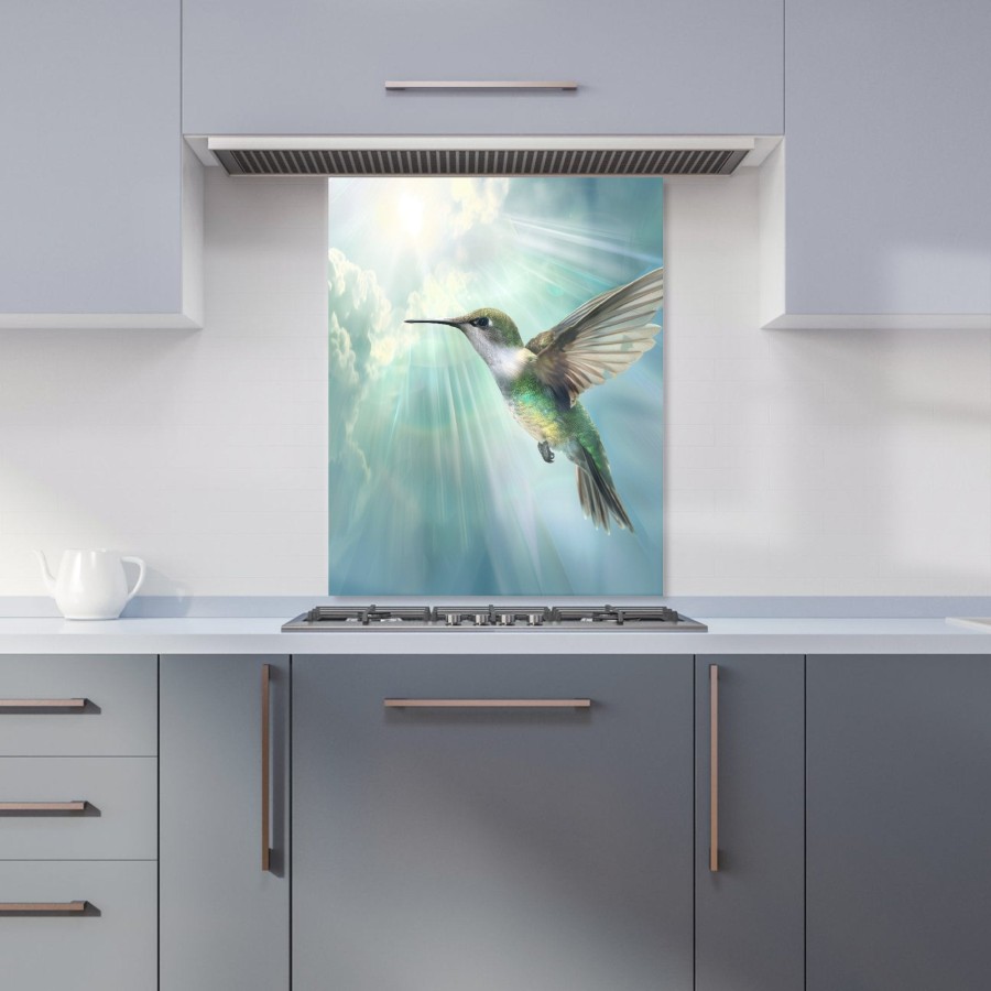 Click to view product details and reviews for Hummingbird In A Beautiful Sky Kitchen Splashback W600mm X H750mm.