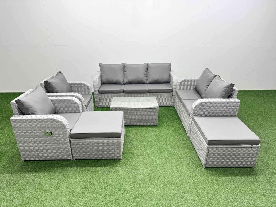 Click to view product details and reviews for Fimous Pe Rattan Garden Furniture Set Adjustable Chair Sofa Double Love Seat 2 Seater Sofa Lounge Set Oblong Coffee Table 2 Big Footstool Light Grey. Click to view product details and reviews for Fimous Pe Rattan Garden Furniture Set Adjustable Chair Sofa Double Love Seat 2 Seater Sofa Lounge Set Oblong Coffee Table 2 Big Footstool Light Grey.