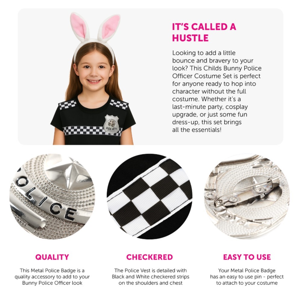 Childs Judy Rabbit Costume | 4 Pcs