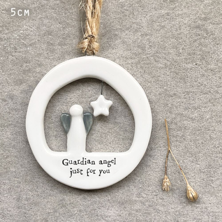 Click to view product details and reviews for Porcelain Hanger Guardian Angel Hanging Decoration Keepsake Tag.