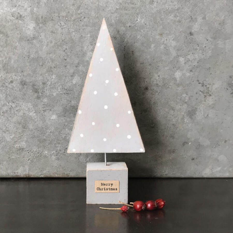 Click to view product details and reviews for Grey Rustic Wooden Christmas Tree Decoration.