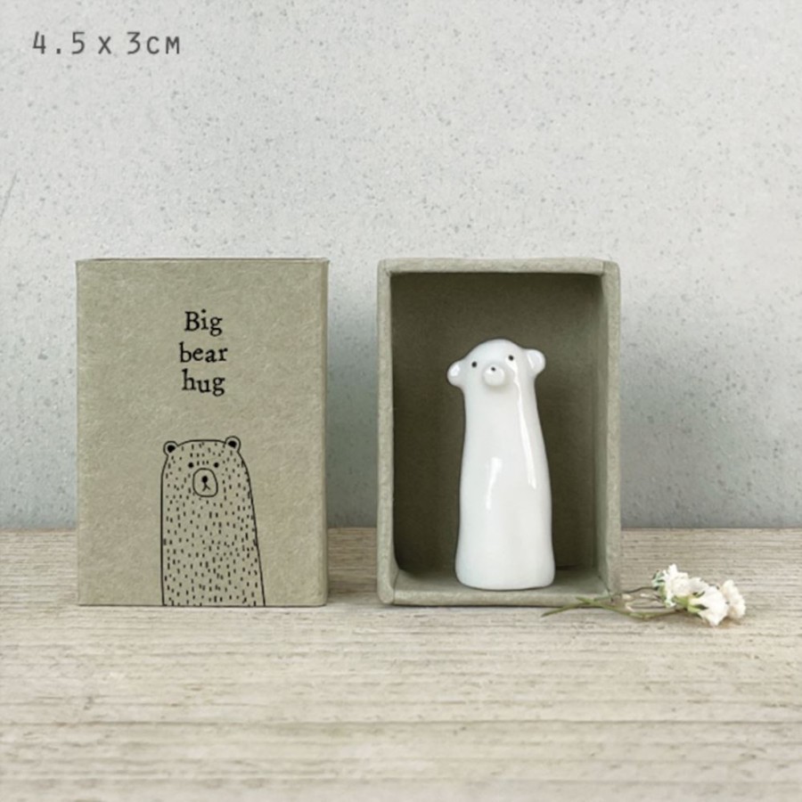 East of India Mini Porcelain Matchbox - Big Bear Hug Keepsake Gift