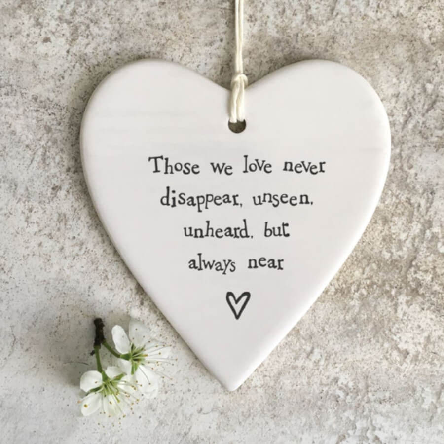 East of India Porcelain Heart - Those we love