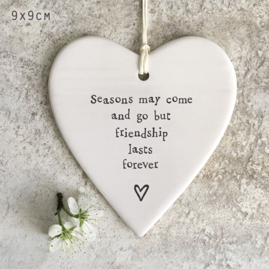Click to view product details and reviews for Porcelain Hanging Heart Friendships Last Forever Decoration Keepsake Gift.