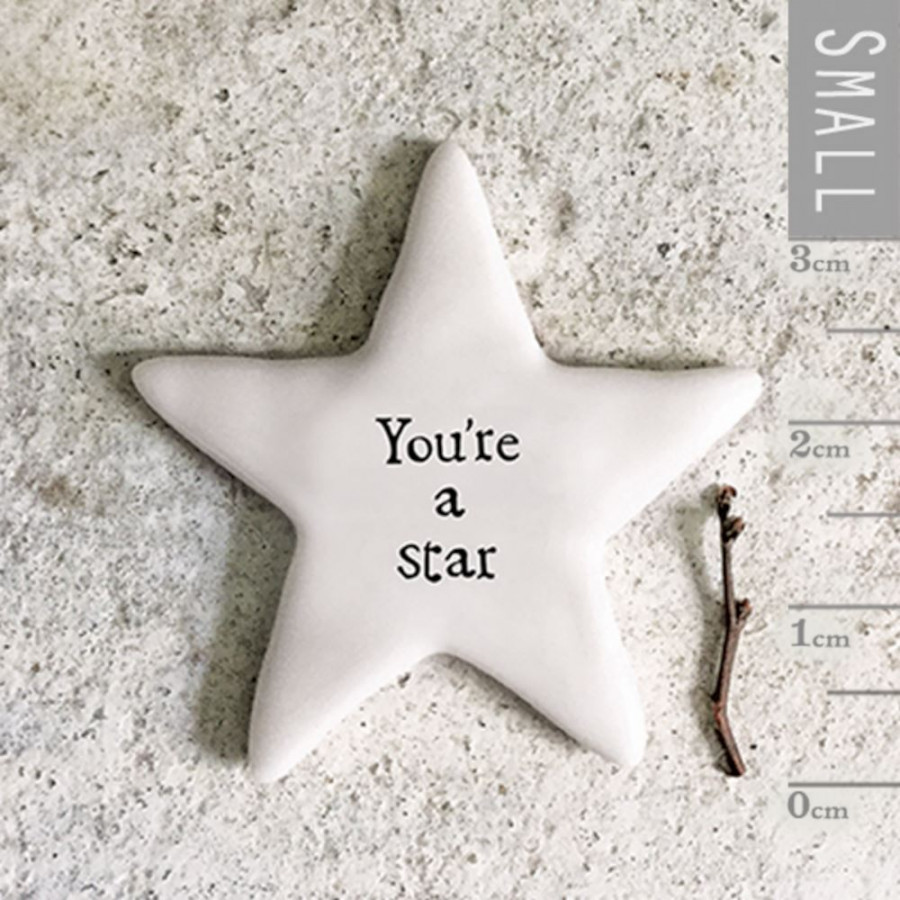 Click to view product details and reviews for Tiny Porcelain Star Token Youre A Star Words Congratulations Keepsake Gift.