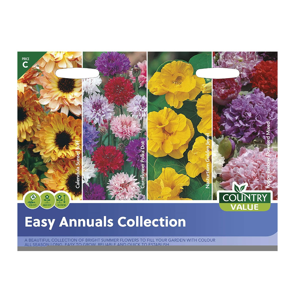 Easy Annuals Seeds Variety Grow Your Own Garden Flowers Variety Packet