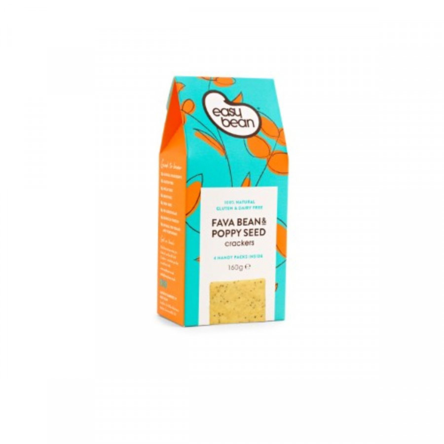Click to view product details and reviews for Easy Bean Fava Bean Poppy Seed Crackers 160g 95276.