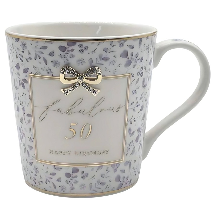 Click to view product details and reviews for Madelaine Fabulous 50 50th Birthday Boxed Gift Mug With Diamante Bow.