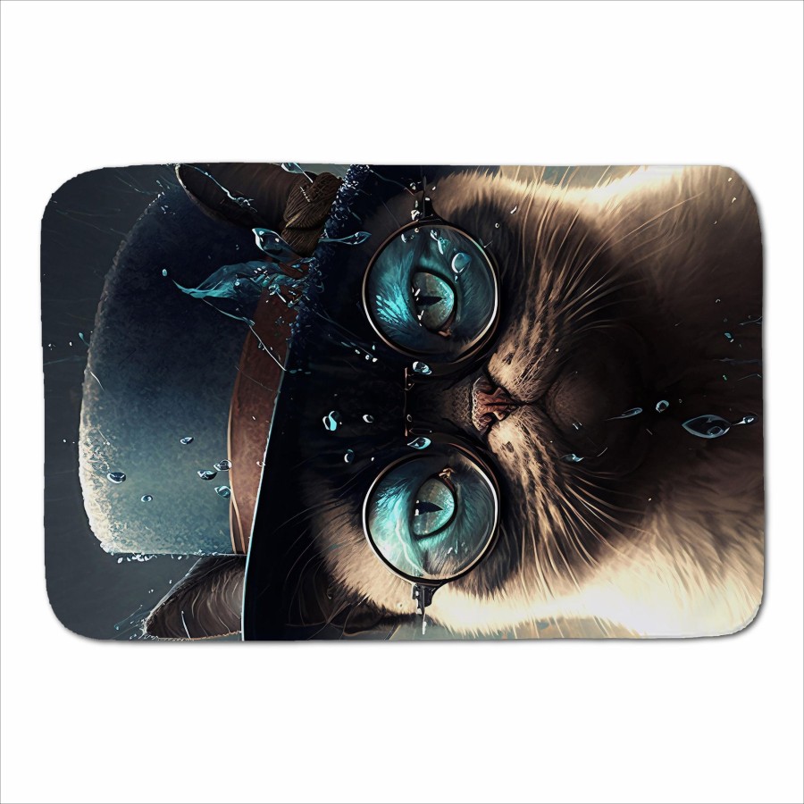 Click to view product details and reviews for Siamese Cat With Glasses Splashart Sherpa Blanket.