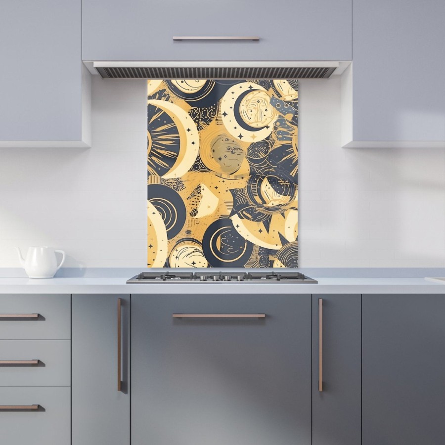 Click to view product details and reviews for Blue Gold Moon And Sun Kitchen Splashback W600mm X H750mm.