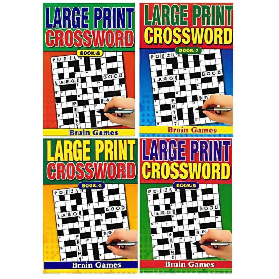 Click to view product details and reviews for Large Print Crossword Puzzle Book For Adults Brain Games.