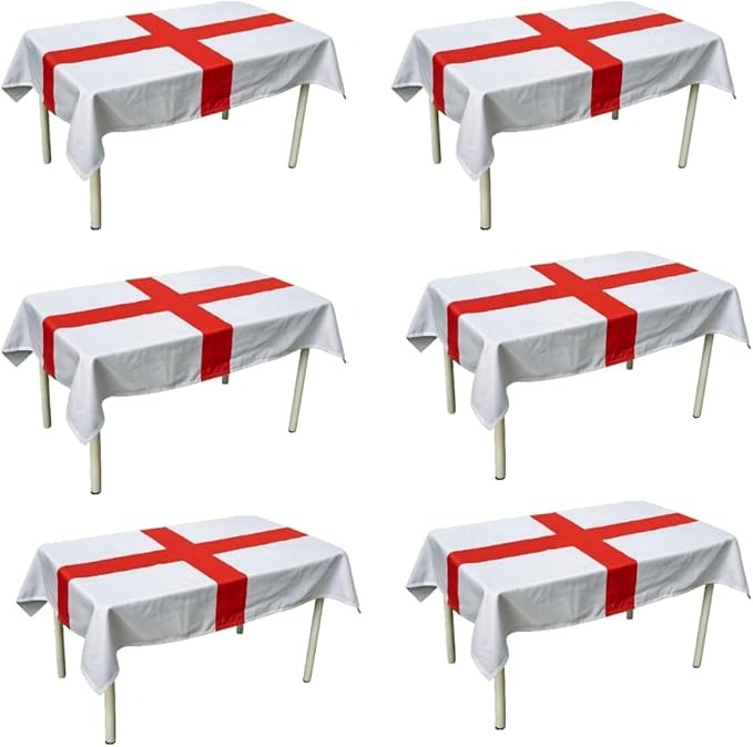 Click to view product details and reviews for England Flag Table Cover St George’s Cross Pack Of 6.