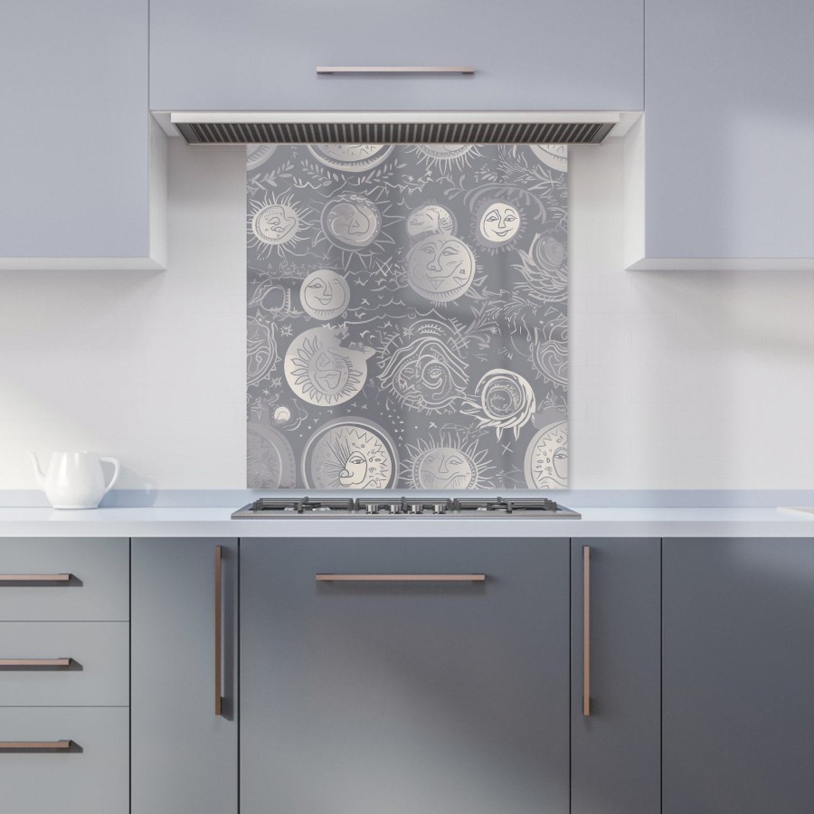 Click to view product details and reviews for Sun And Moon In Grey Kitchen Splashback W900mm X H750mm.