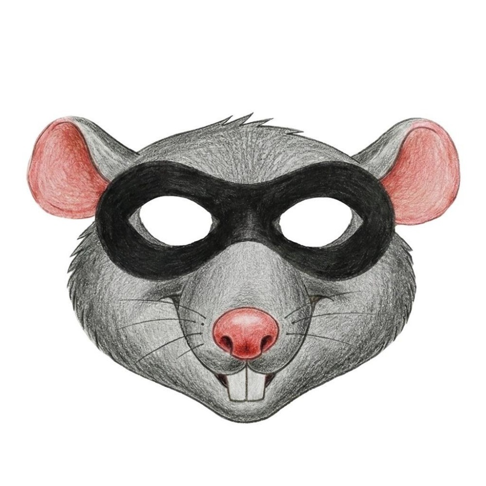 Childs Highway Rodent Costume | 5 Pcs | Cape, Feather Tricorn Hat, Rat Mask, Sword & Belt