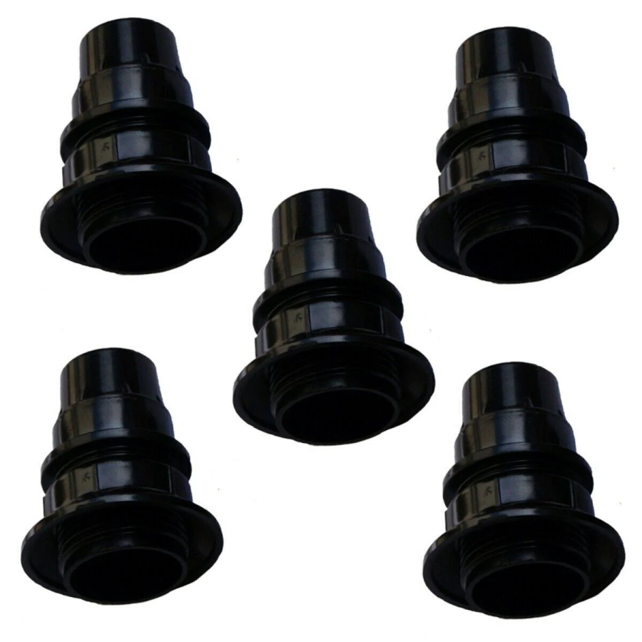 Click to view product details and reviews for E14 Socket Bulb Holder Edison Small Screw Black Plastic Lamp Holder4357 Pack 5.