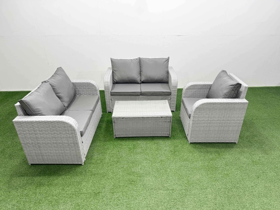 Click to view product details and reviews for Fimous High Back Poly Rattan Garden Furniture Set With Reclining Chair Loveseat Sofa Rectangular Coffee Table Indoor Outdoor Patio Set Light Grey. Click to view product details and reviews for Fimous High Back Poly Rattan Garden Furniture Set With Reclining Chair Loveseat Sofa Rectangular Coffee Table Indoor Outdoor Patio Set Light Grey.