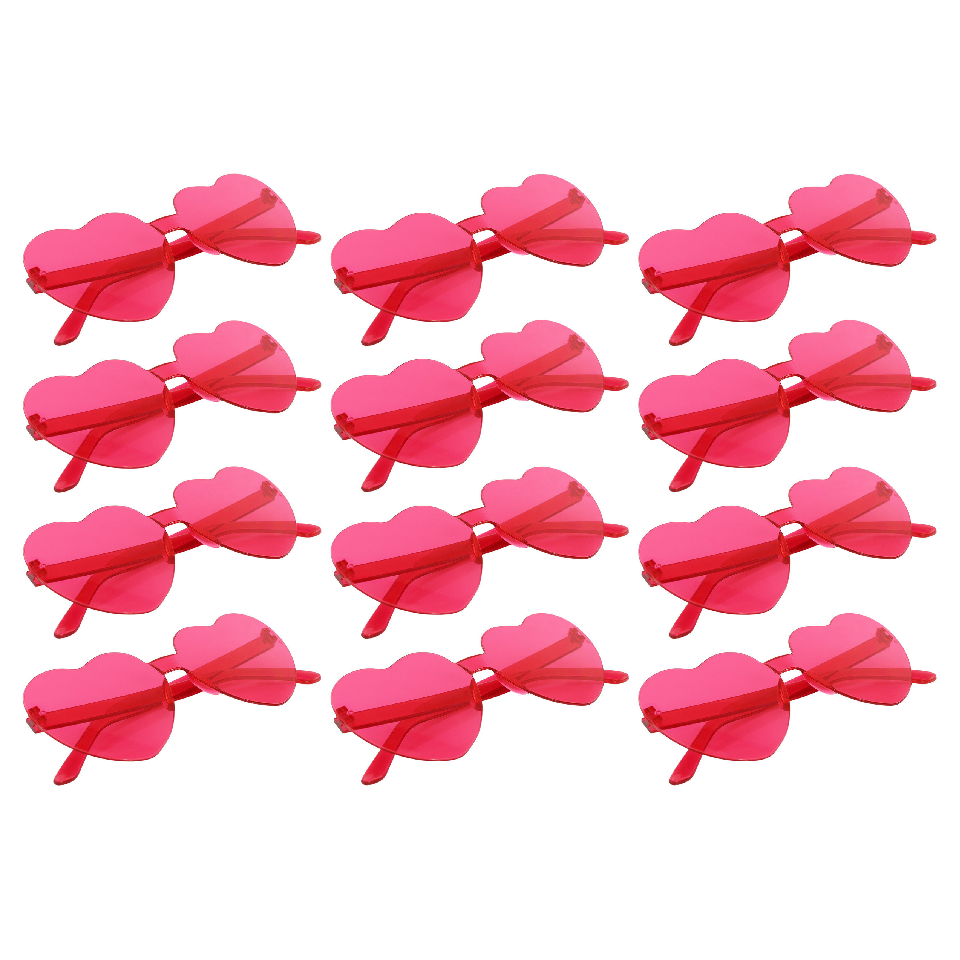 Click to view product details and reviews for Pink Heart Shaped Glasses Pack Of 12.