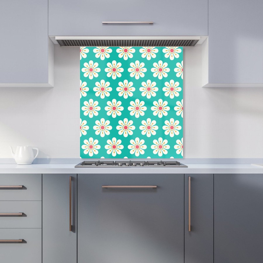 Click to view product details and reviews for Daisy Pattern Kitchen Splashback W600mm X H650mm.