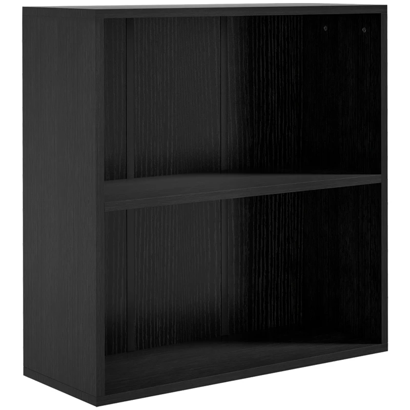 Click to view product details and reviews for Homcom 2 Tier Bookshelf Low Bookcase With Adjustable Shelf 2 Compartments For Home Office Living Room Study In Black.