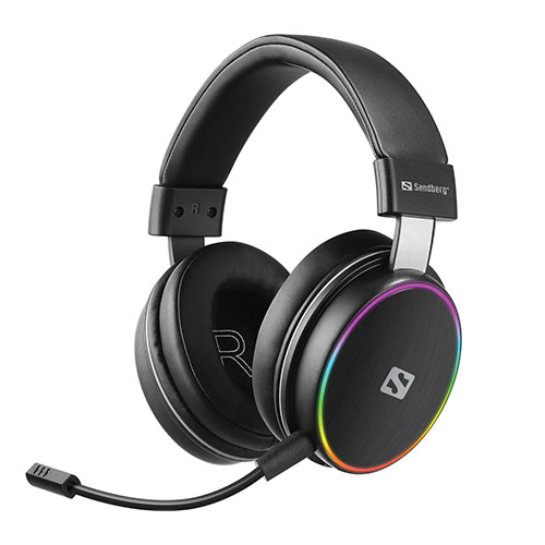 Click to view product details and reviews for Sandberg Heroblaster Wireless Gaming Headset Bluetooth 51 35mm Jack Detachable Mic Multi Colour Led Lights 5 Year Warranty.