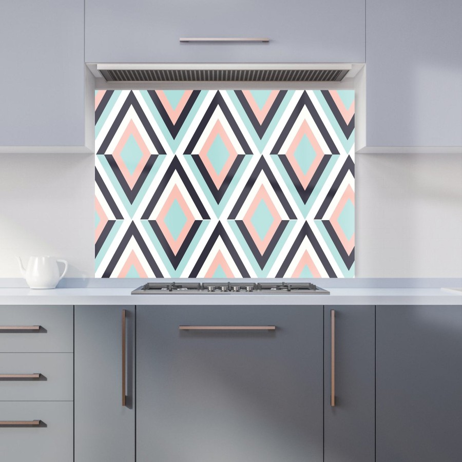 Click to view product details and reviews for Zig Zag Abstract Pattern Kitchen Splashback W595mm X H745mm.