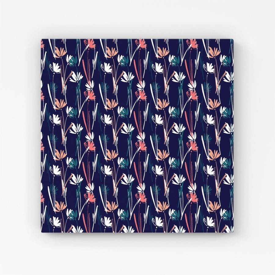 Hand Drawn Wild Flowers Canvas