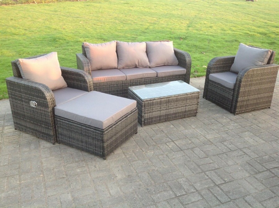 Click to view product details and reviews for Fimous Dark Grey Mix Pe Wicker Rattan Garden Furniture Set Sofa Set Reclining Adjustable Chair 6 Seater Oblong Coffee Table. Click to view product details and reviews for Fimous Dark Grey Mix Pe Wicker Rattan Garden Furniture Set Sofa Set Reclining Adjustable Chair 6 Seater Oblong Coffee Table.