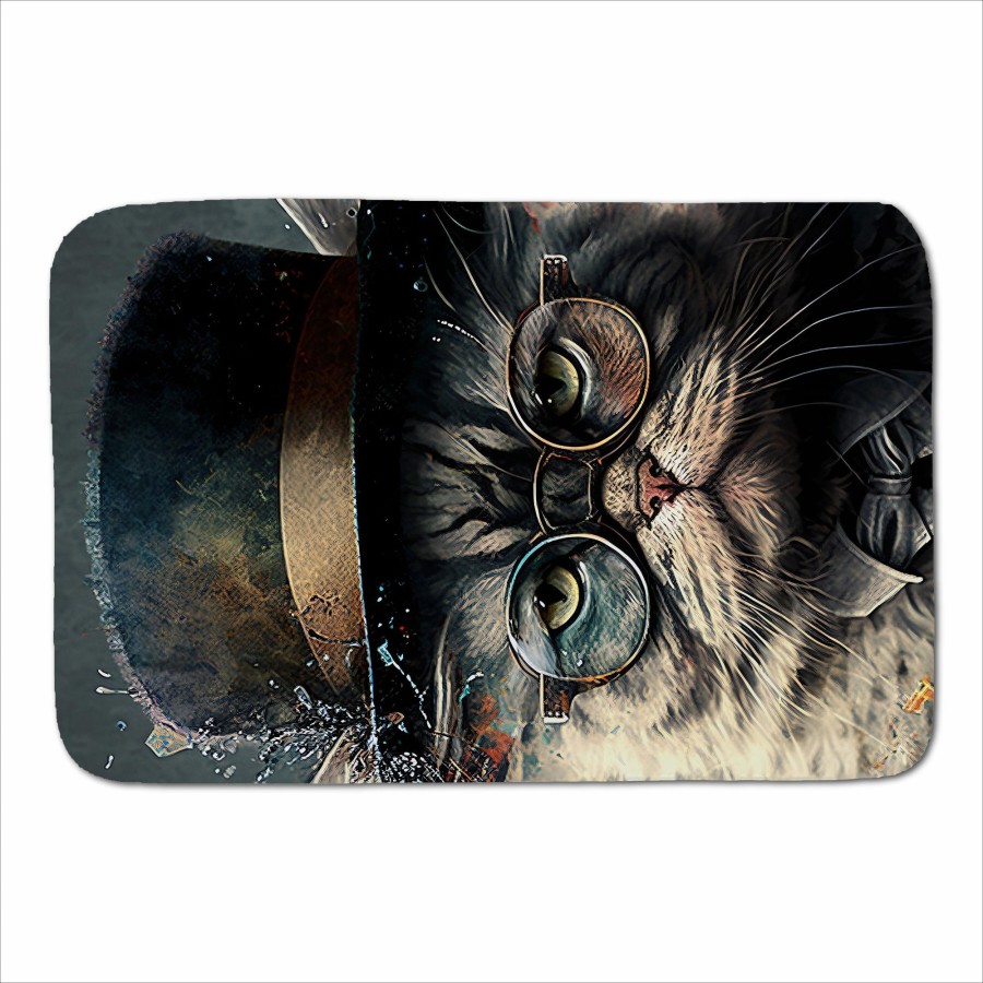 Click to view product details and reviews for Selkirk Rex Cat With Glasses Splashart Sherpa Blanket.