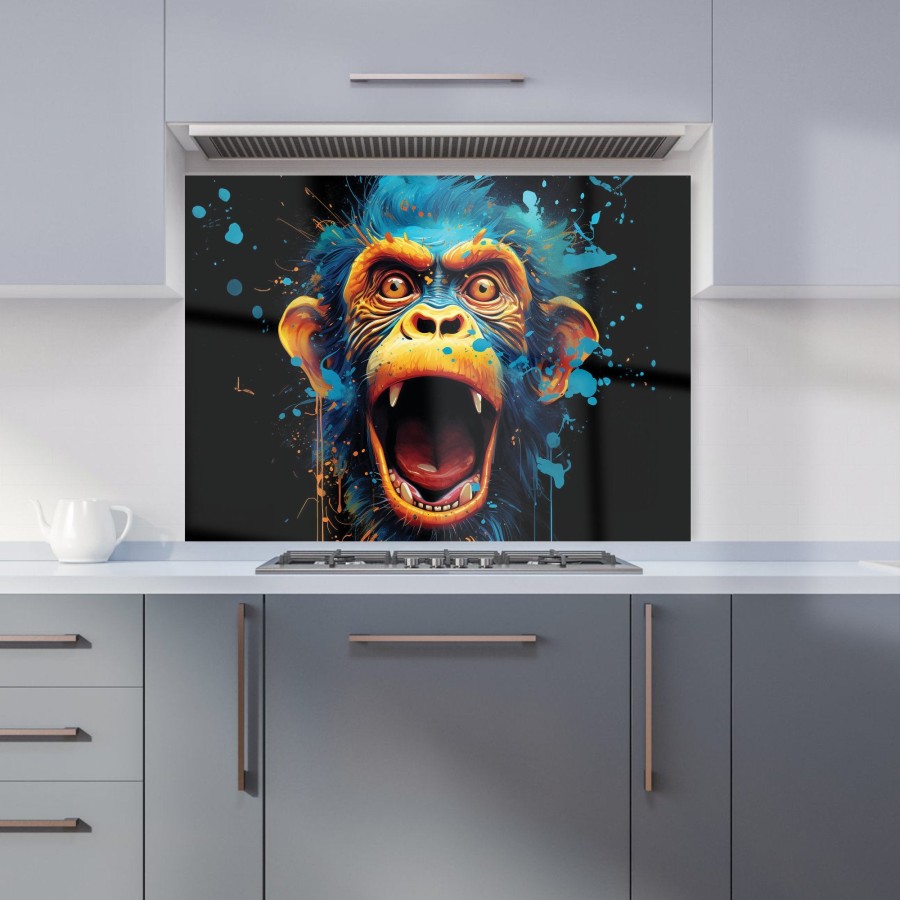 Click to view product details and reviews for Crazy Monkey Face Splashart Kitchen Splashback W595mm X H745mm.