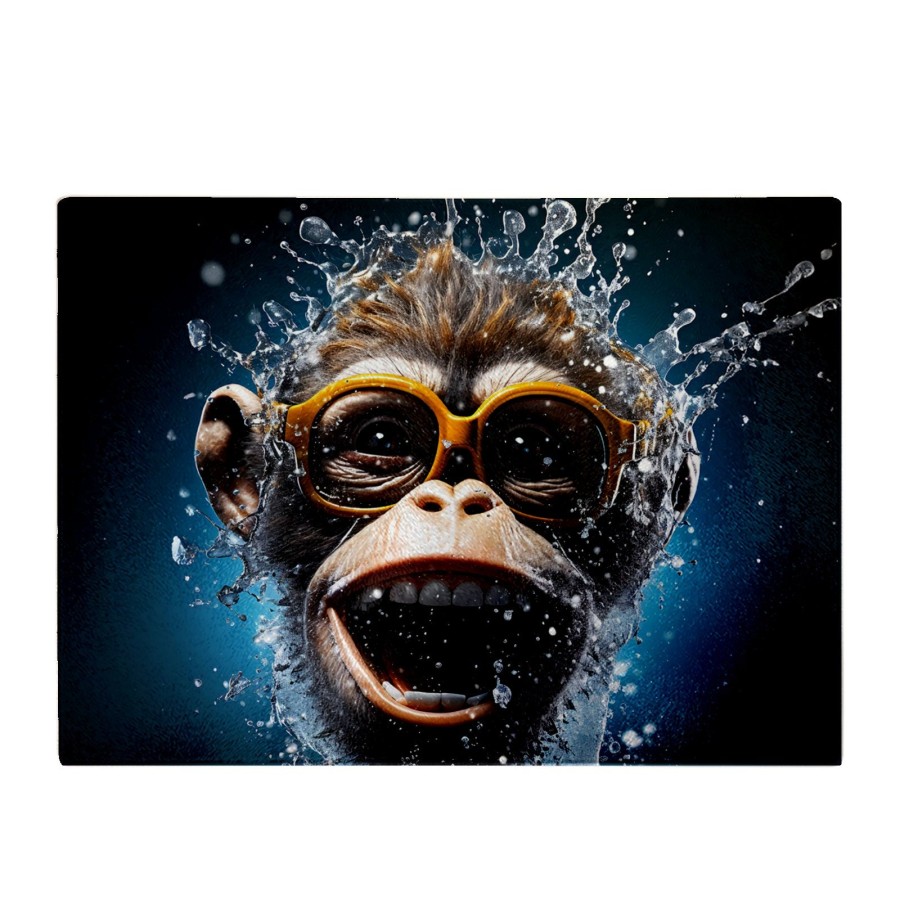 Click to view product details and reviews for Splashart Cheeky Chimp Face With Glasses Glass Chopping Board. Click to view product details and reviews for Splashart Cheeky Chimp Face With Glasses Glass Chopping Board.