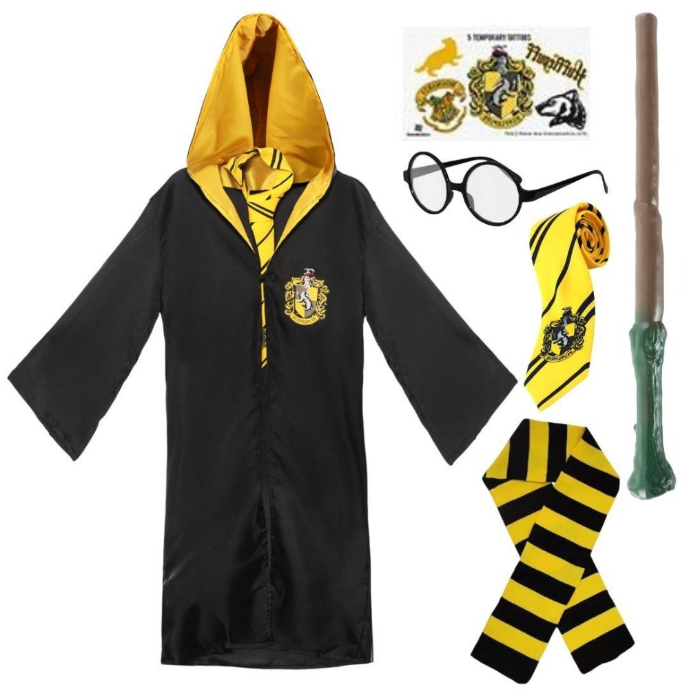 Click to view product details and reviews for Kids Harry Potter Costume 6 Pcs Hufflepuff Cloak Tie Tattoos Wand Glasses Scarf. Click to view product details and reviews for Kids Harry Potter Costume 6 Pcs Hufflepuff Cloak Tie Tattoos Wand Glasses Scarf.