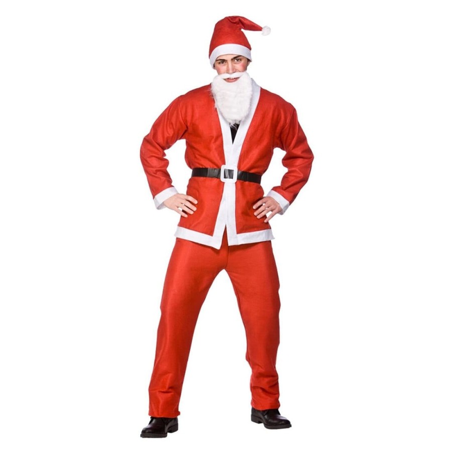 Click to view product details and reviews for Adults Santa Suit Mens Budget 5 Pc Costume Christmas Dash Run One Size.